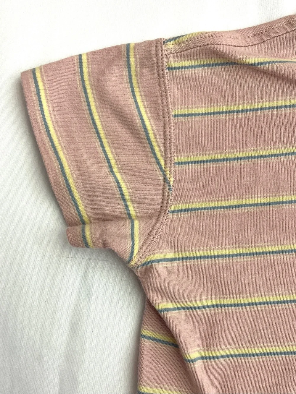 Ralph Lauren 90s Henley Striped Cream Vintage Polo Shirt 12-18M